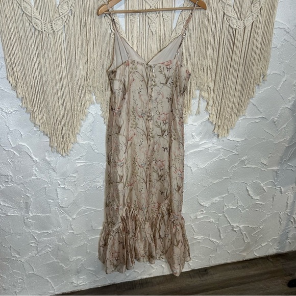 Storia Cream Ruffled Fairy-core Tiered Floral Maxi Dress Women’s size Large - Picture 10 of 16